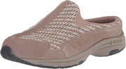 Easy Spirit Travel Time Slip On Mule Clog Grey Taupe Open Back Slide Sneakers