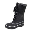 JBU Sabine Black Fashion Lace Up Rounded Toe Mid Calf Snow Boots 8