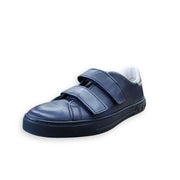 Tod's Men's Navy Blue Elegant Sticky Straps Leather Lining Rubber Sole Sneakers