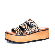 Dirty Laundry by Chinese Laundry Jolt Platform Open Toe Leopard Open Toe Wedge
