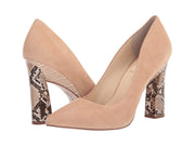 Jessica Simpson Women's Accie Pointed Toe Animal Print Heel Pump ALMOND