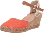 Eric Michael Evie Women's Shoes Orange Low Espadrille Wedge Heeled Sandals