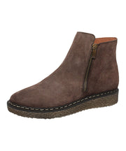 Eric Michael Hampton Boot Brown Suede Low Platform Wedge Heeled Ankle Booties