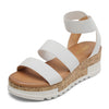 DREAM PAIRS Reed-1 White Open Toe Ankle Strap Casual Platform Wedges Sandals 10