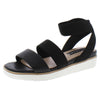 Steve Madden Gambel Black Low Wedge Fitted Strappy Ankle Strap Sandals