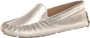Cole Haan Evelyn Driver Gold Leather Slip On Rounded Toe Classic Flats Loafers