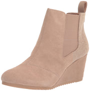 Toms Bailey Warm Taupe Fashion Pull On Rounded Toe Wedge Casual Ankle Boots