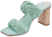Dolce Vita Play Mint Rope Slip On Squared Open Toe Block Heeled Dress Sandals