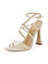 Sam Edelman Lilly Ivory Leather Fashion Open Toe Ankle Strappy Heeled Sandals 8.5