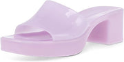 Steve Madden Harlin Lilac Open Rounded Toe Slide-On Single Strap Heeled Sandal