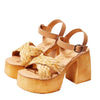 Sam Edelman Suzannah Tan Multi Ankle Strap Open Toe Block Heel Platform Sandals