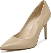 Sam Edelman Hazel Beige Stiletto Heel Pointed Toe Slip On Fashion Leather Pumps