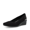 Anne Klein Wisher Black Multi Fashion Slip On Rounded Toe Casual Wedge Pumps