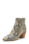 Vince Camuto Grasem Natural Snake Pointed Toe Western Block Heel Ankle Boots
