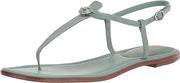Sam Edelman Gigi Tide Blue Signet Ankle Strap Open Toe Thong Flats Sandals