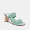 Dolce Vita Play Mint Rope Slip On Squared Open Toe Block Heeled Dress Sandals