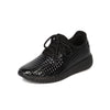 Cape Robbin Judo-1 Black Fashion Glitter Lace Up Athletic Fashion Sneakers