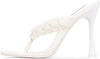 Cape Robbin TIBI White Thong Flip Flop Mules Open Toe High Heel Pumps Sandals