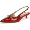 Sam Edelman Farrah Red Mahogany Leather Pointed Toe Slip-On Flats Loafers Shoes