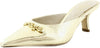 Sam Edelman Bridget Amber Gold Slip On Kitten Heeled Pointed Toe Fashion Pumps