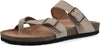 White Mountain Gracie Brown Leather Casual Slip On Buckle Caged Flats Sandals