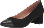 Cole Haan The Go-To Pump Black Suede/Black Croc Pointed Toe Slip On Pumps