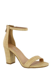 Top Moda Women's HAnnah-1 Ankle Strap High Heel Sandal, Raffia Natural