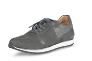 Klub Nico STEFANI Fashion Gunmetal Grey Suede Lace Up Fashion Running Sneakers