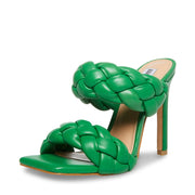 Steve Madden Kenley Green High Stiletto Heel Open Rounded Toe Heeled Sandals