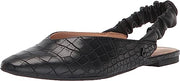 Circus by Sam Edelman Omina Black Croco Slingback Strap Pointed Toe Ballet Flats