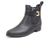 Henry Ferrera Quilted Clarity Sky-3 Chelsea Rain Snow Boots Waterproof Black