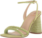 Sam Edelman Kia Summer Pear Bead Square Open Toe Ankle Strap Block Heeled Sandal