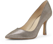 Vince Camuto Avaden Dark Taupe/Silver Slip On Pointed Toe Stiletto Dress Pump