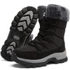 Womens Snow Boots Fur Lined Warm Winter Boots Lace Up Fashion Waterproof Boots