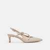 Dolce Vita Pamla Ivory Crinkle Patent Strappy Pointed Toe Buckle Ballet Flats