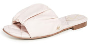 Sam Edelman Briar Pale Pink Leather Slide Open Toe Mule Comfort Flat Sandals