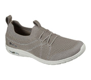 Skechers Arch Fit Flex Charcoal/Grey Breathable Mesh Slip On Rounded Toe Sneaker