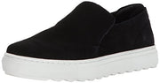 JSlides Perrie Platform Slip-On Black Soft Suede Flatform Sneaker Perry Loafer