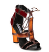 CAPE ROBBIN Maura-2 Orange Lace Up Open Peep Toe Strappy Heel Sandals