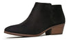 Soda Western Ankle Boot- Cowgirl Low Heel Closed Toe Casual Bootie Black IMSU
