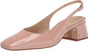 Sam Edelman Terra Sunrise Blush Slingback Strap Squared Toe Block Heel Pumps