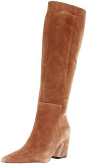 Sam Edelman Sulema Pecan Tall Pointed Toe Block Heeled Knee High Fashion Boots