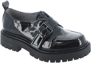 Circus by Sam Edelman Edelle Black Lugged-Sole Monk-Strap Slip On Loafers