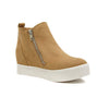 Soda Taylor Hidden Fahsion Wedge Sneaker Shoes Side Zipper Tan (8)