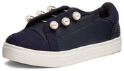 Lust For Life Torrent Navy Embossed Leather & Suede Pearl Lace Sneaker
