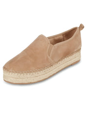 Sam Edelman Carrin Oatmeal Suede Fashion Slip On Platform Rounded Toe Espadrille