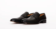 Pair Of Kings Shoes Men's Rush Black Leather Loafers