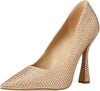Sam Edelman Antonia Sesame Glitz Pointed Toe Slip On Spool Heel Fashion Pumps