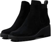 Dolce Vita Huey H2O Onyx Suede Pull On Rounded Toe Chunky Platform Ankle Boots