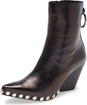 Jeffrey Campbell Walton-SR2 Black Metallic Silver Pointed Toe Block Heel Boots